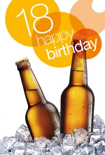 Geburtstagskarte zum 18. Geburtstag