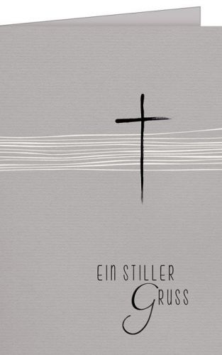 Ein stiller Gruss mit Kreuz