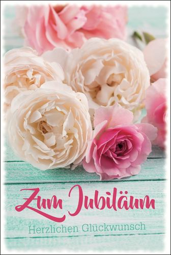 Klassische Jubiläumskarte mit Blumen