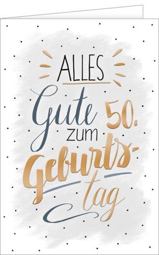 Alles Gute zum 50. Geburtstag