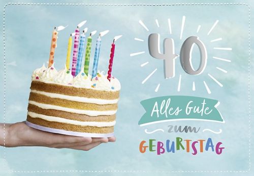 Hallmark Geburtstagskarte Zum 40. – Klassisches Design Mit Goldfolie, 22,8x15,9 Cm